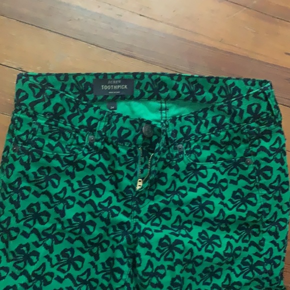 JCrew Corduroy Pants with Bow Pattern - Picture 2 of 5